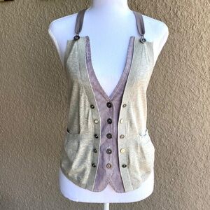 Gorgeous Waistcoat Gray Lavender Sz S